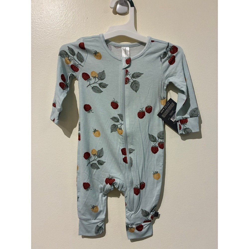 NWT Modern Moments by Gerber Baby Raspberry Sky Bamboo Viscose Romper 3-6M