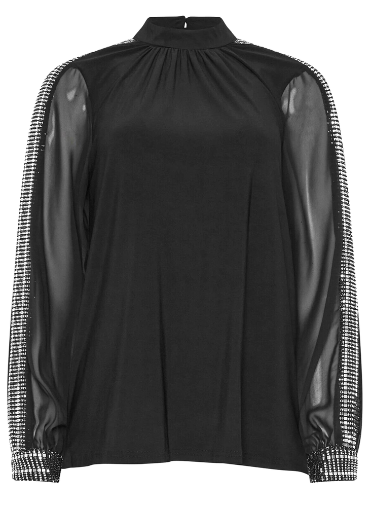 Ex Monsoon Brand New Black Sequin Detail Blouse/Top Sizes 10 12 14 16 18 20