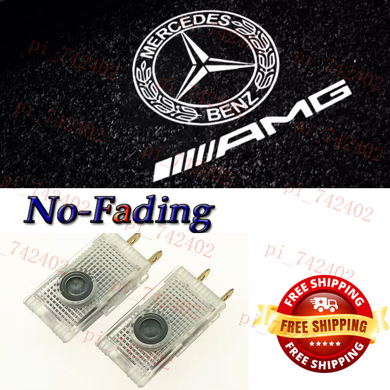 2Pc Car Door LED Projector Shadow Lights For E-Class Sedan 4-Door 1995-03
