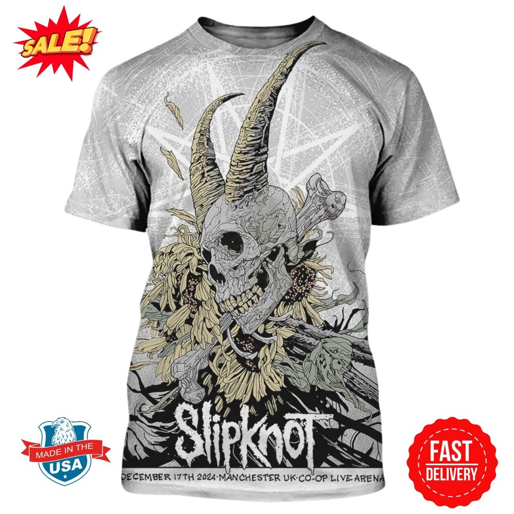 Slipknot Manchester 2024 Tour at Coop Live Arena Dec 17th 3D Tee