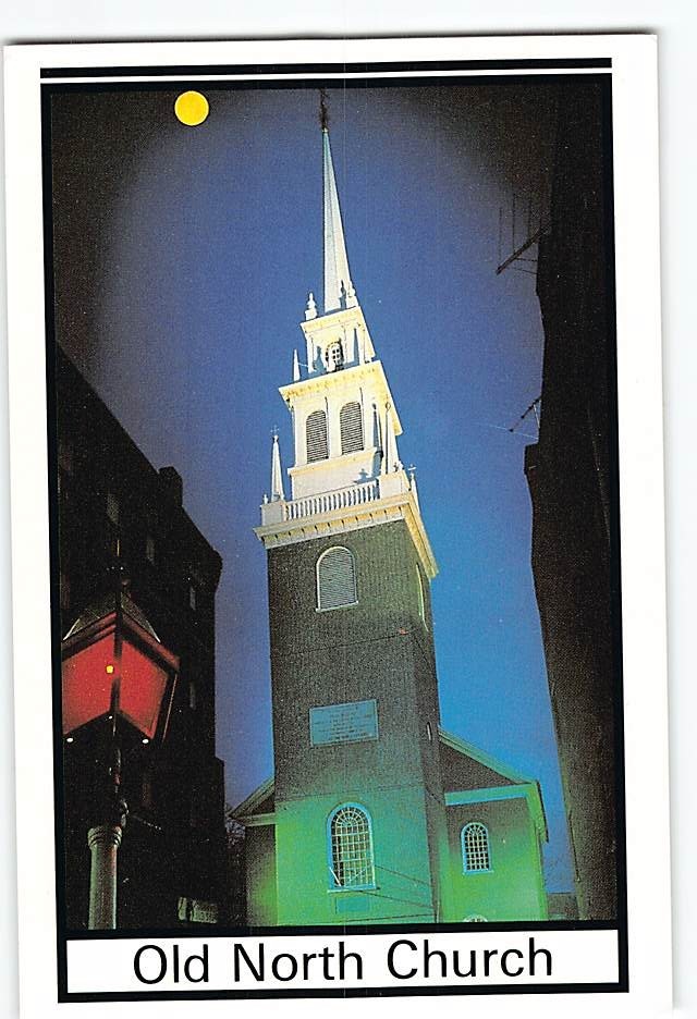 Postcard Old North Church Boston Massachusetts USA