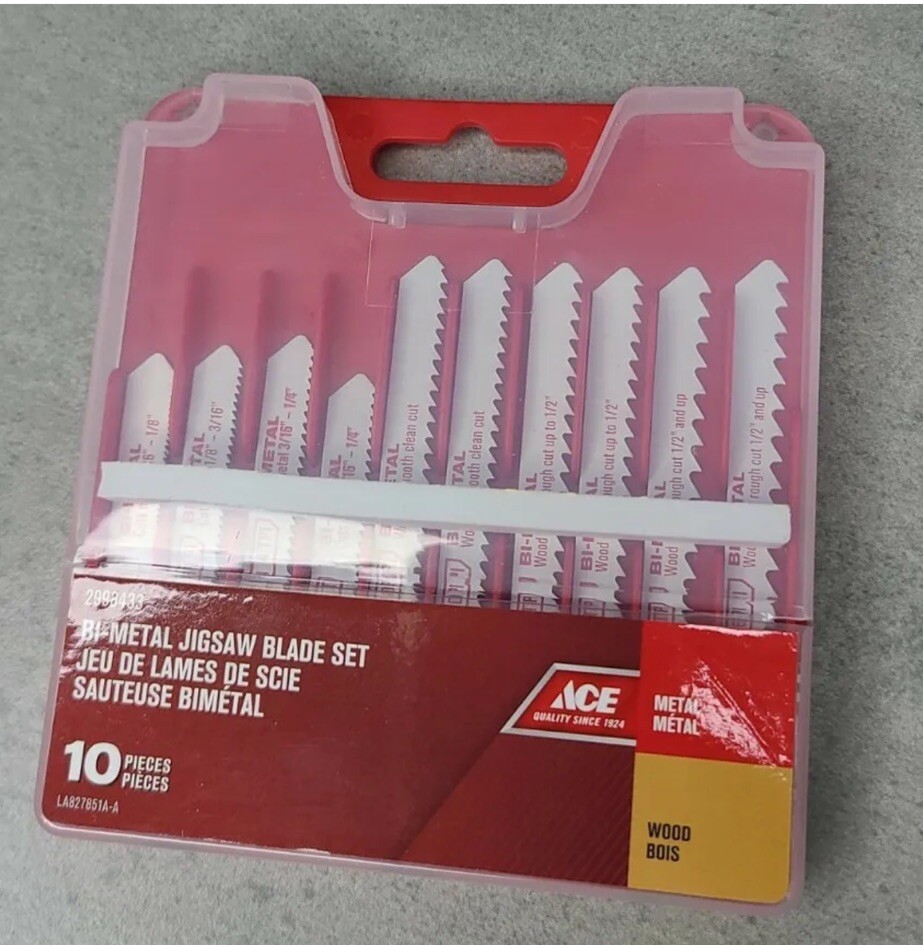 Ace BiMetal Jigsaw Blade 10-Piece Set for Smooth Cutting-image