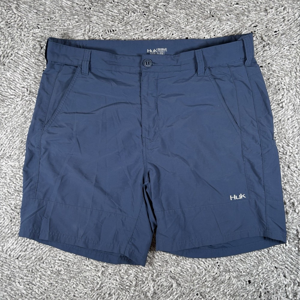 Huk Rogue Size Adjustable Waistband Shorts Men's Size XXL Navy Blue Stretch Golf