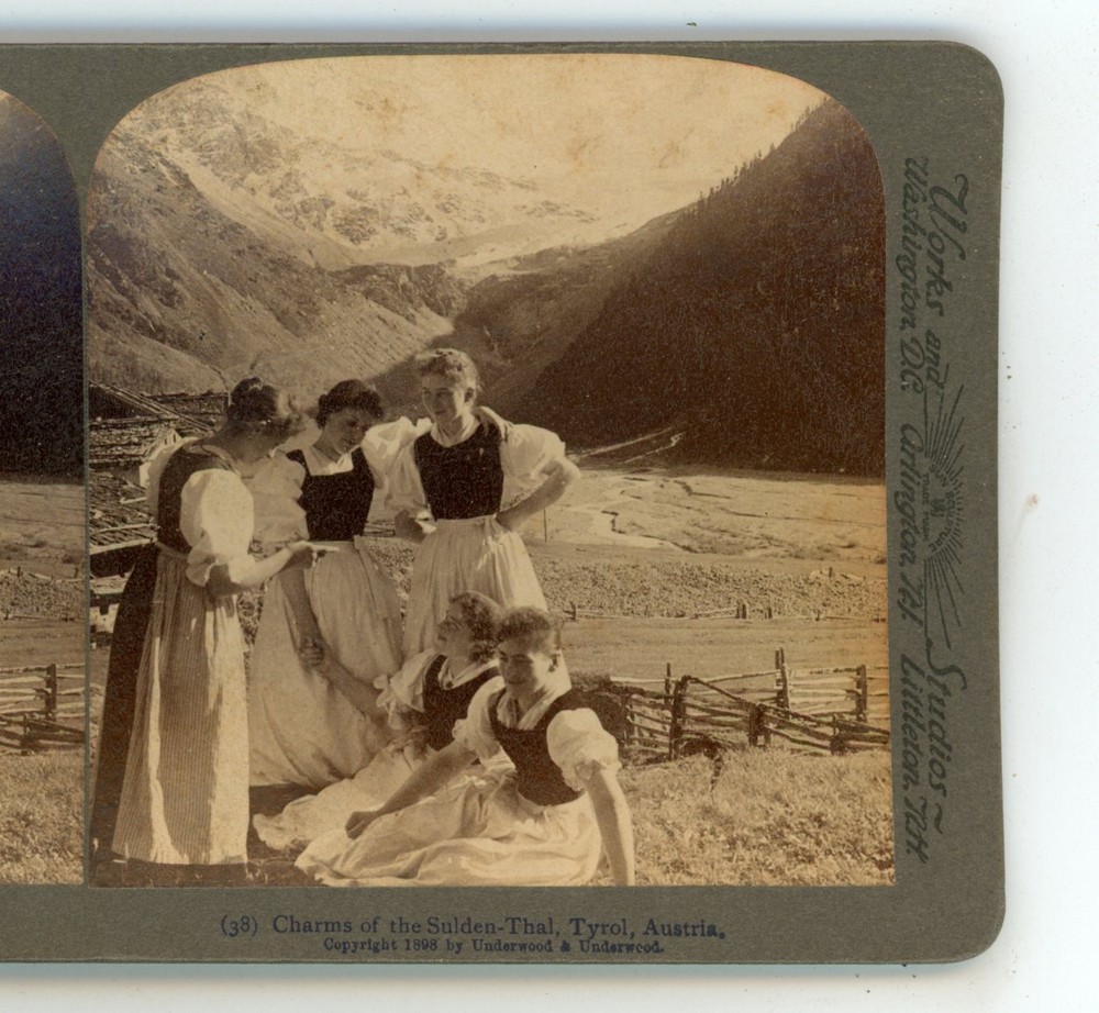 Charms of Sulden-Thal Tyrol Austria Underwood Stereoview