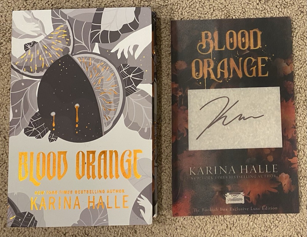 SIGNED Blood Orange by Karina Halle - Bookish Box Exclusive - Stenciled Edges