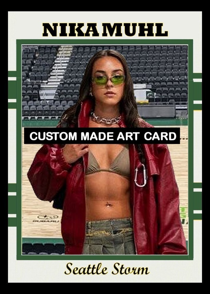 Nika Muhl Seattle Storm Art  Card Blank Back