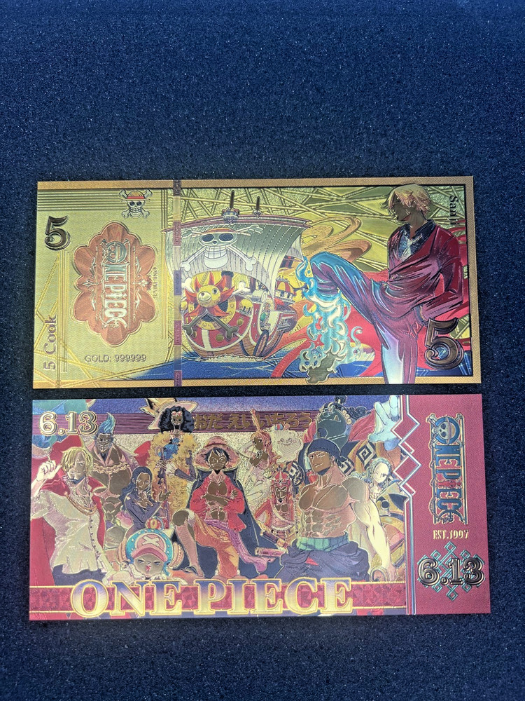 Sanji - 24k Gold Foil Banknote - One Piece Anime
