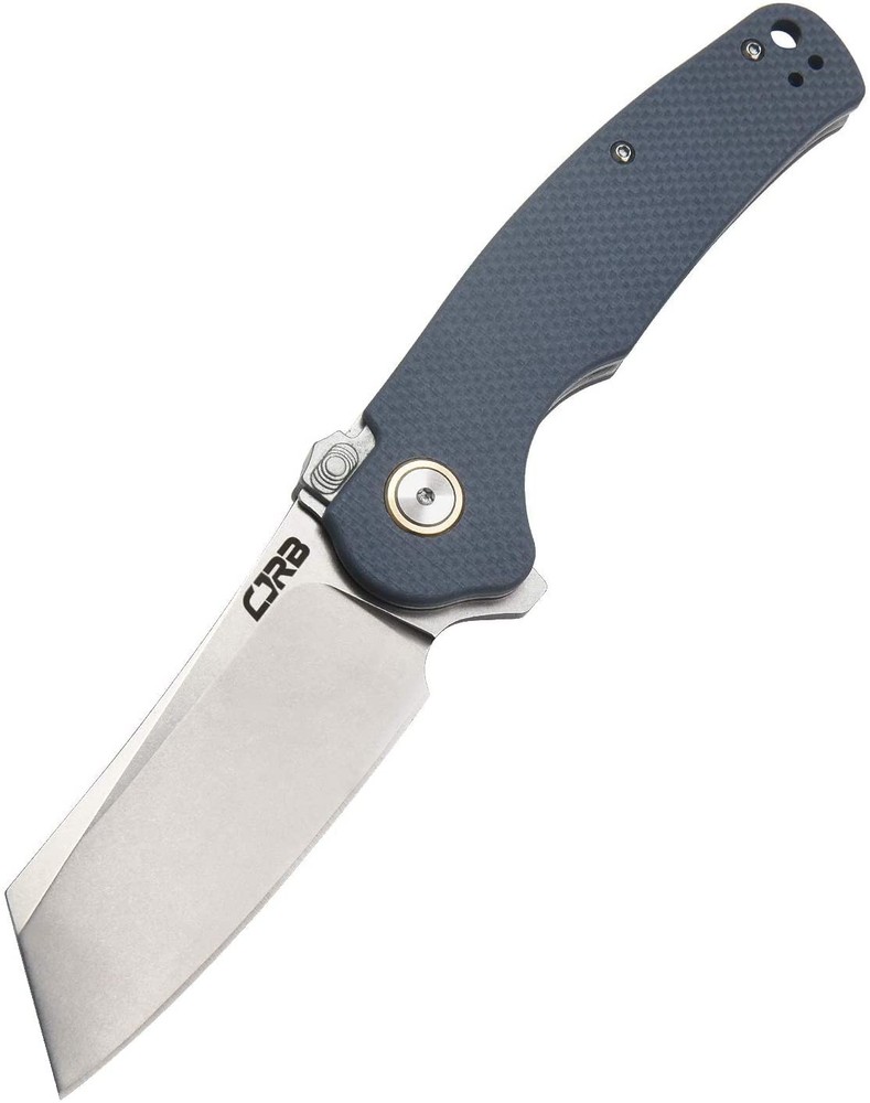 CJRB Crag Tactical Cleaver Folding Knife with Stonewash AR-RPM9 Steel Blade