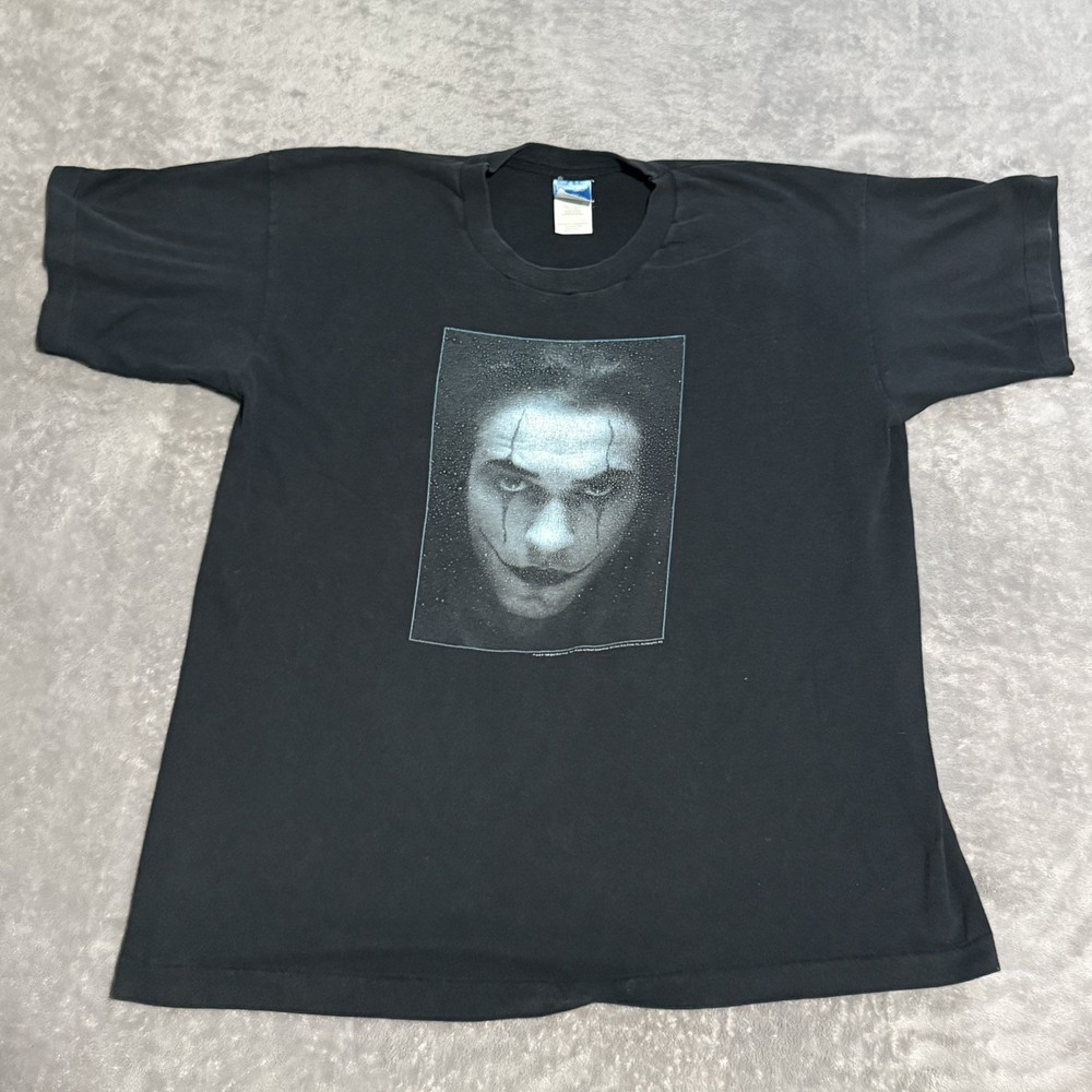 Vintage 90s The Crow City of Angels Movie Promo Graphic T Shirt Black Faded XL