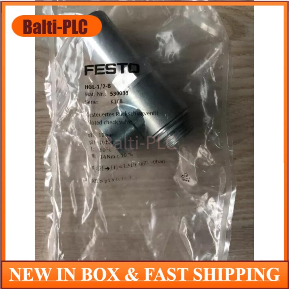 NEW  HGL-1/2-B FESTO 530033 Fast Shipping Piloted non return valve