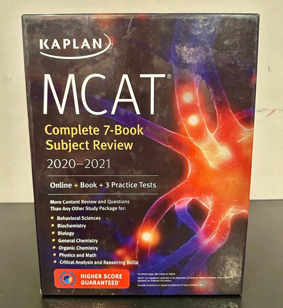 Kaplan MCAT Complete 7-Book Subject Review  + Quicksheets 2020-2021 Box Set