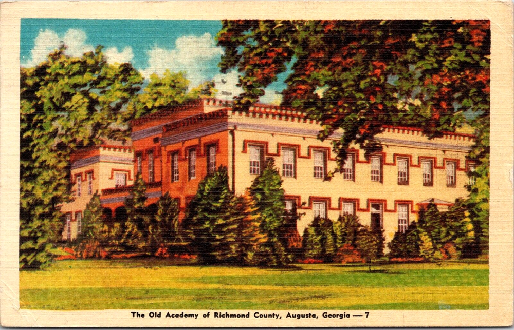 Postcard Augusta Georgia The Old Academy of Richmond County Posted 1946-image