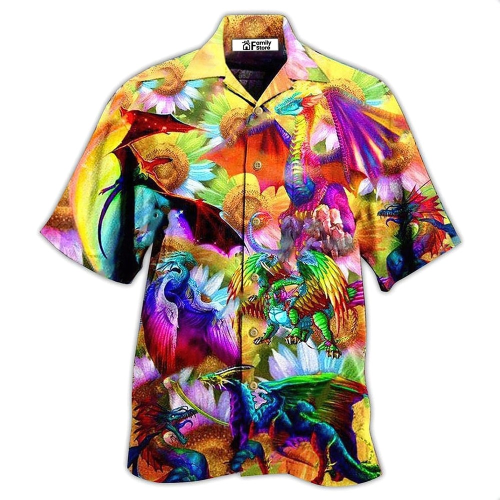 LGBT Dragon Keep Calm And Pride On   Hawaiian Shir
