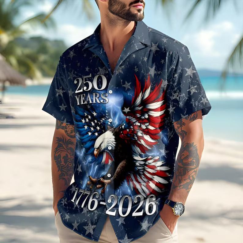250th Anniversary America Hawaii Shirt Patriotic USA Flag Aloha