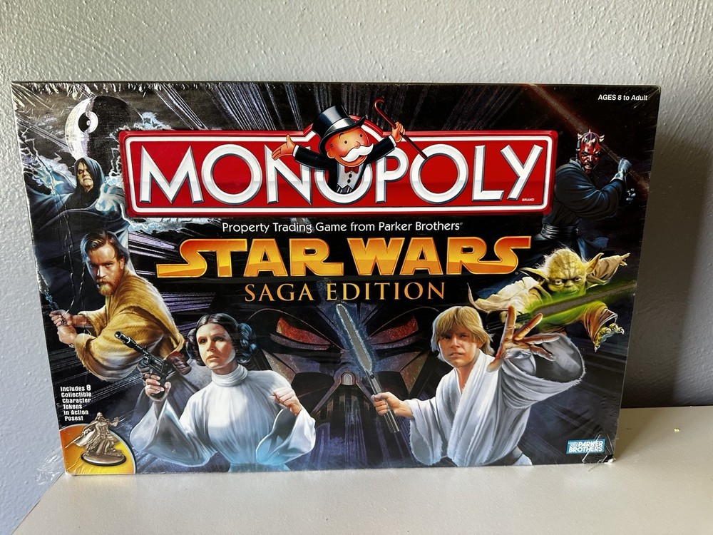 Sealed 2005 Monopoly STAR WARS SAGA EDITION Board Game | Collectible Complete