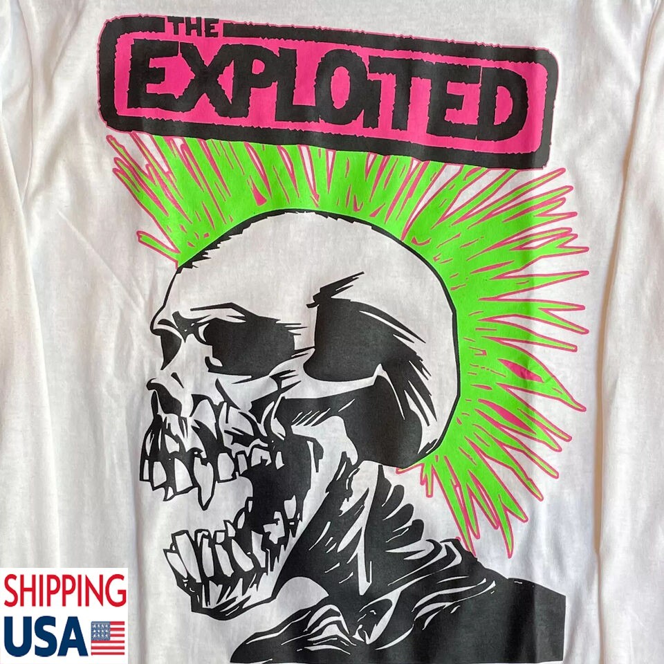 Collection The Exploited Band Short Sleeve Cotton White S-5XL Men T-Shirt AA635