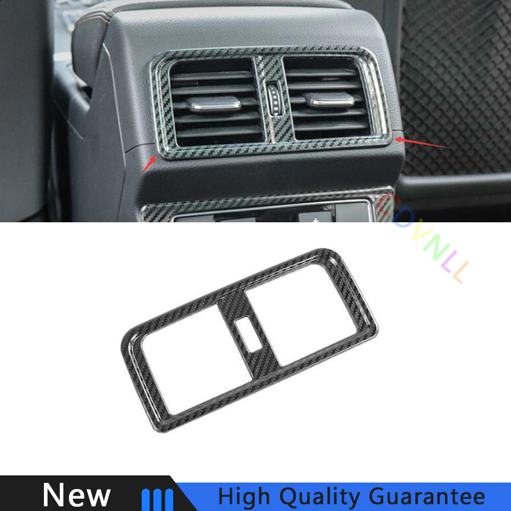 For Audi Q5 2018-2021 Carbon Fiber Steel Car Back Row Air Outlet Vent Cover Trim