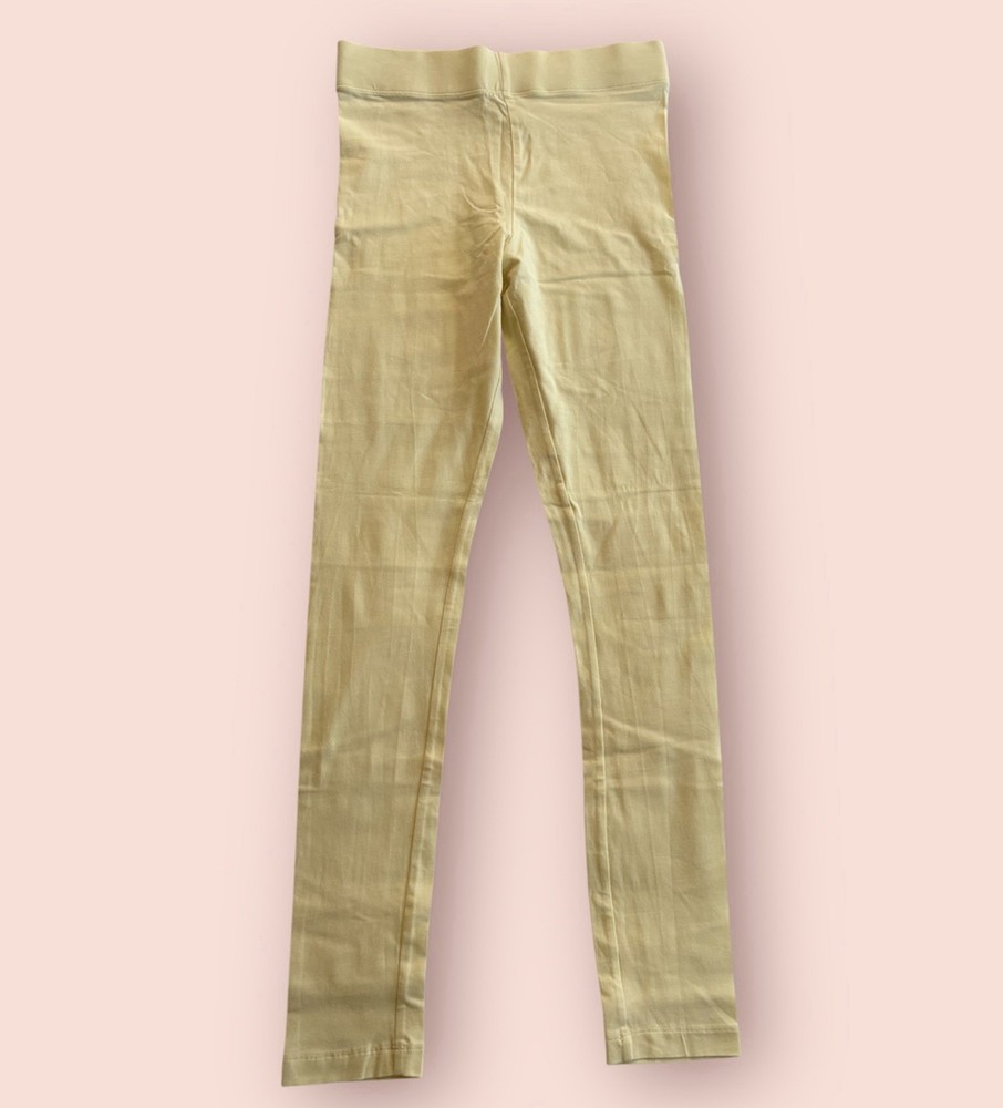 Pastel Pale Yellow Leggings Forever 21 Size Medium Spring layering