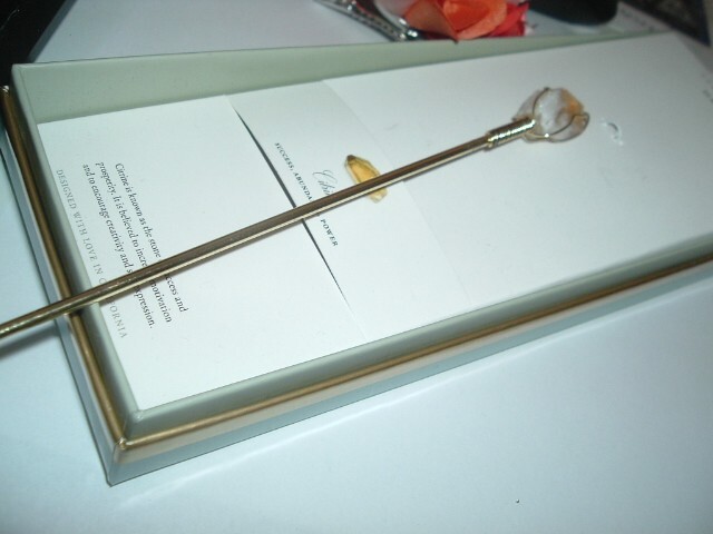 LUNA NORTE GENUINE CITRINE GOLDEN HAIR STICK 6