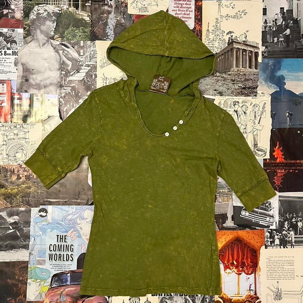 Y2k acid wash hoodie shirt