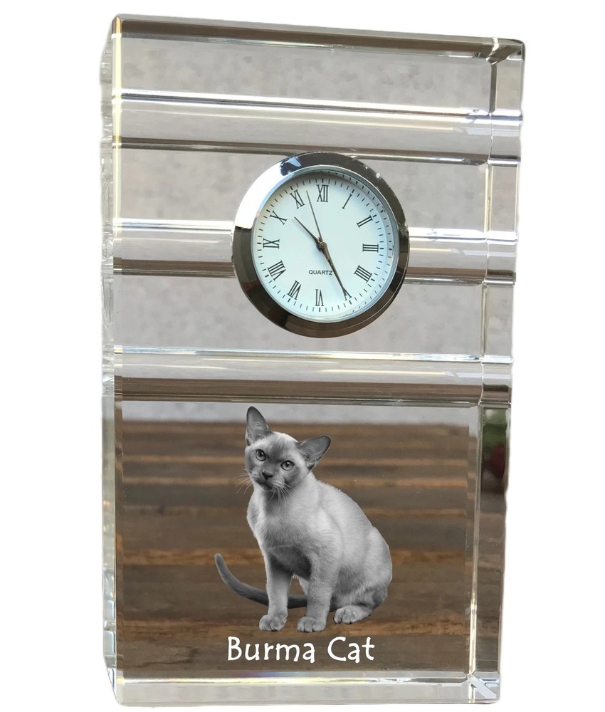 Gato - Reloj de cristal con foto, Katzenfoto EN cristal, abuelo personalizado-image