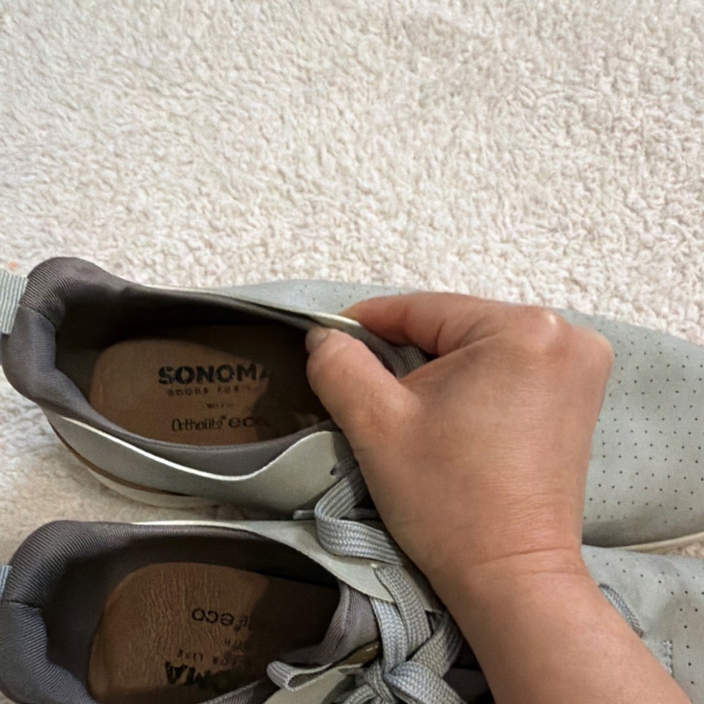 SONOMA Goods for Life Men's Gray Lace-Up Ortholite Eco Casual Sneakers