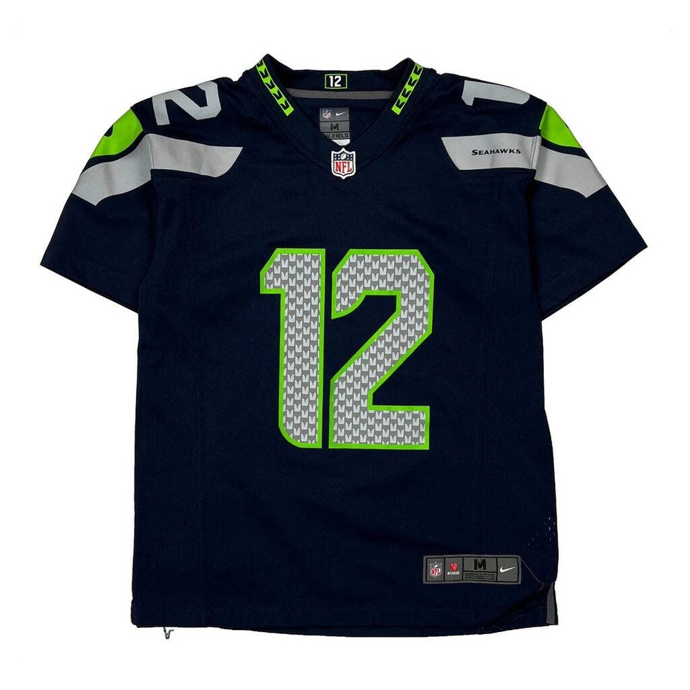 Seahawks Nike Football Football Jersey - Medium Navy Polyester