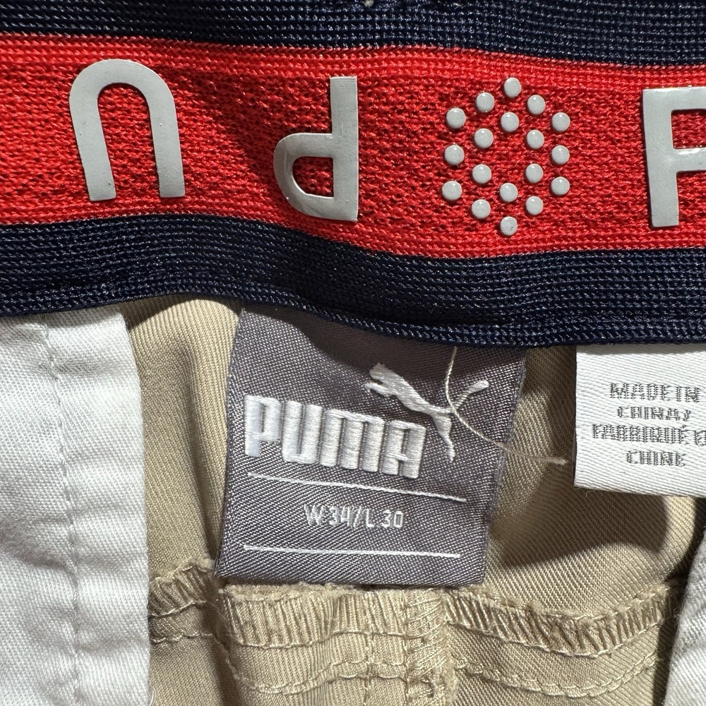 Puma Enjoy Golf Pants Men's 34x30 khaki Straight Leg Performance Casual