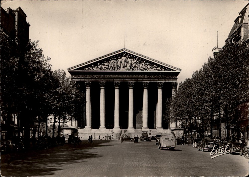 RPPC Eglise de la Madeleine Paris France vintage postcard s219