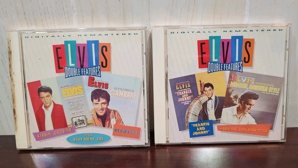 Lot of 2 Elvis Presley Promo CDs Movie Soundtrack Double Features BMG 1995 RCA