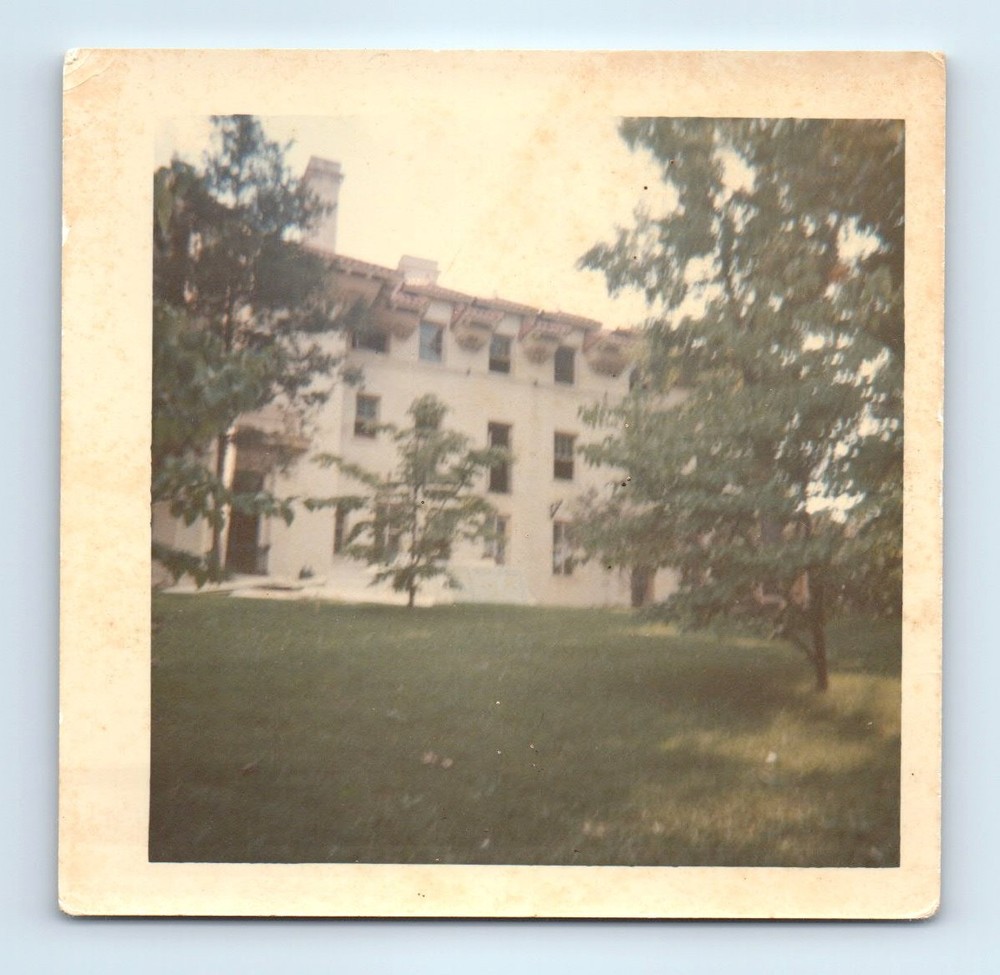 Old Vintage Square Color Photo BEAUNOIR HOUSE AND YARD SNAPSHOT PICTURE