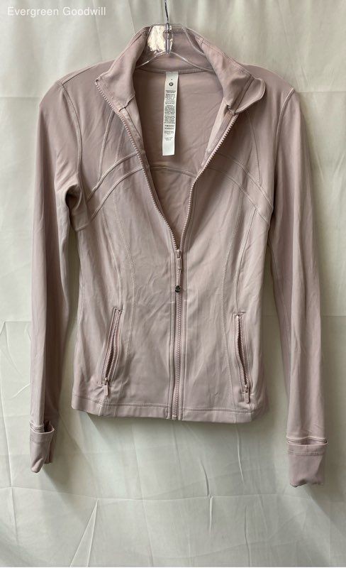Lululemon Women's Pink Long Sleeve Pockets Define Full-Zip Jacket Size 6