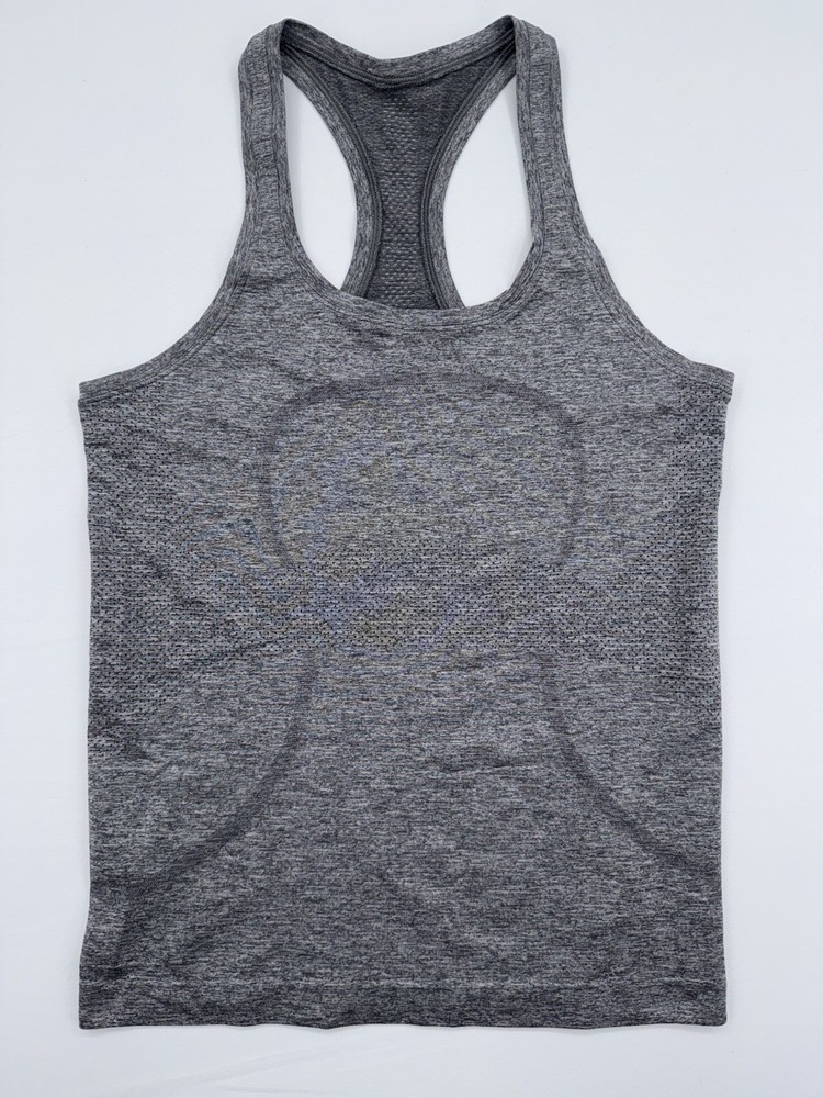 Lululemon Swiftly Tech Racerback Tank 2.0 Size 8 Slate / White 25007