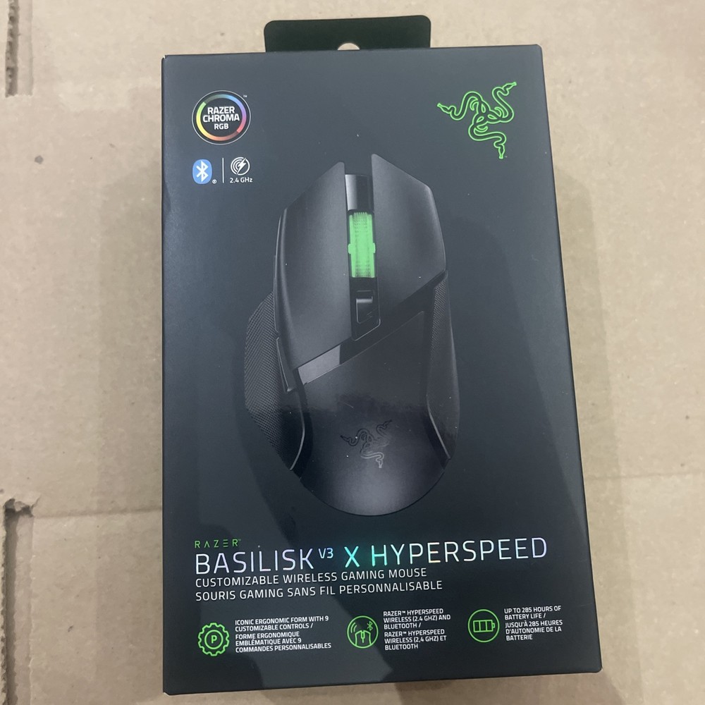 Razer Basilisk X Hyperspeed Wireless Optical Gaming Mouse - Black New Sealed!