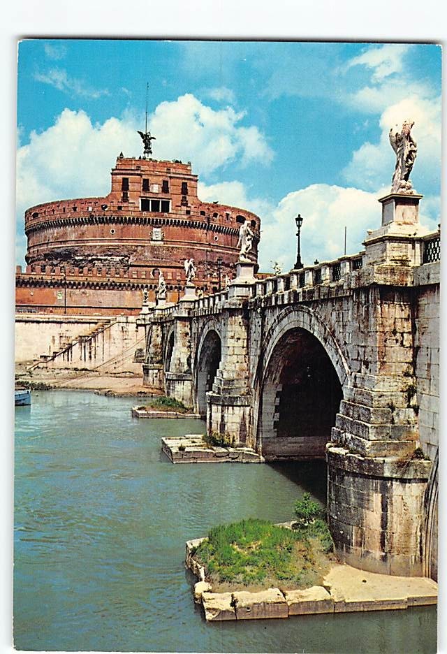 Postcard Castle S. Angel Rome Italy