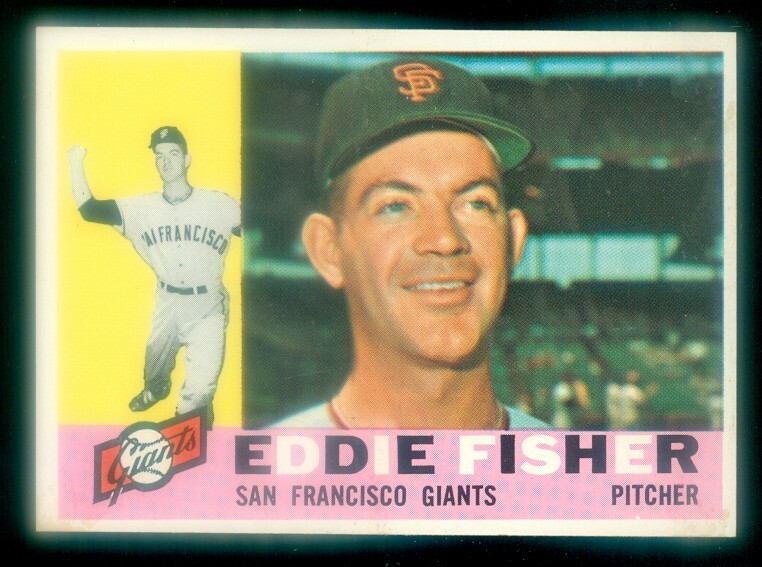 1960 Topps #23 Eddie Fisher Baseball Card EXMT Condition