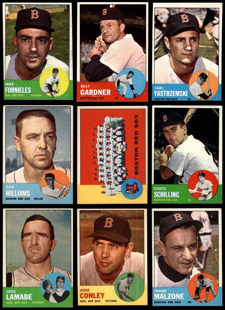 1963 Topps Boston Red Sox Near Team Set 4 - VG/EX 7265585 (14 / 28 cards)