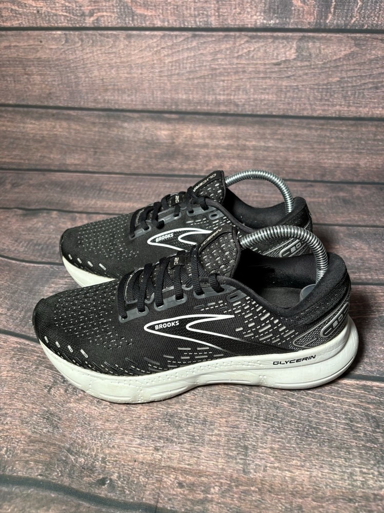 Brooks Glycerin 20 Running Shoes Womens Size 9 B Black Sneakers 1203691B059