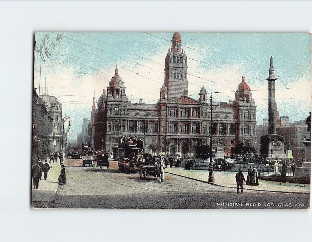 Postcard Municipal Buildings Glasgow Scotland