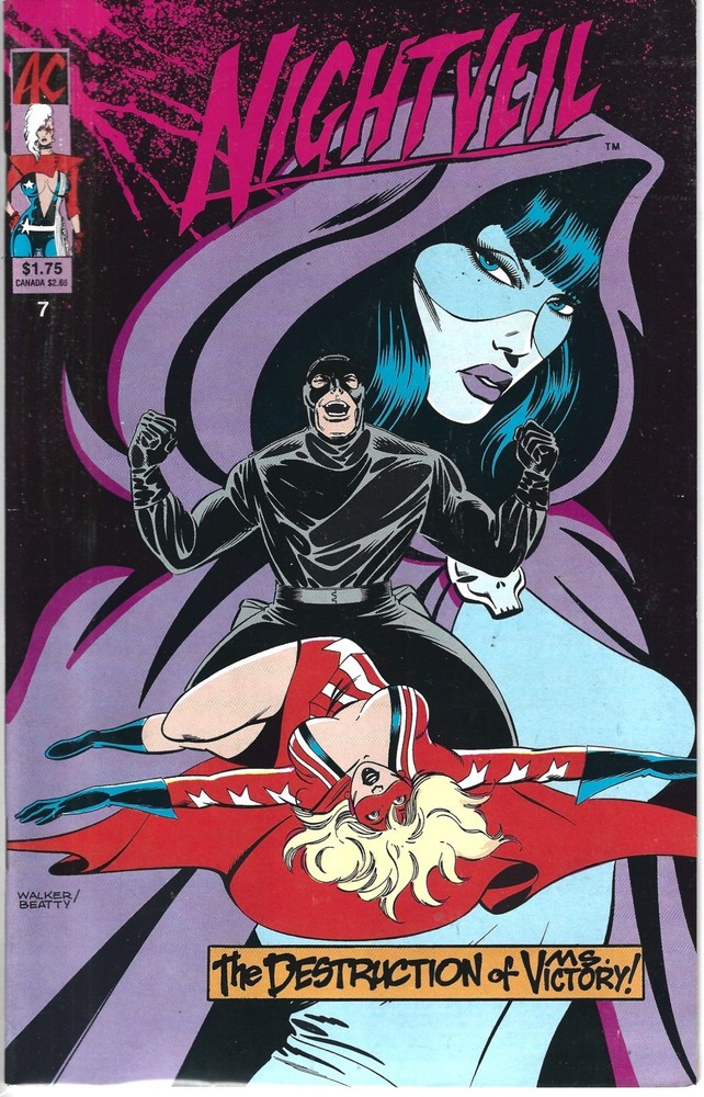 Nightveil #7 (Vf/Nm) High Grade Copper Age Ac Americomics, Femforce-image
