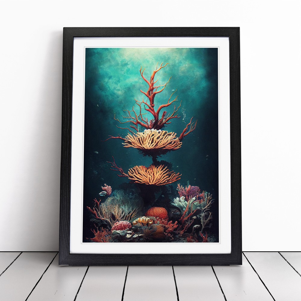 The Beautiful Coral Reef Wall Art Print Framed Canvas Picture Poster Decor