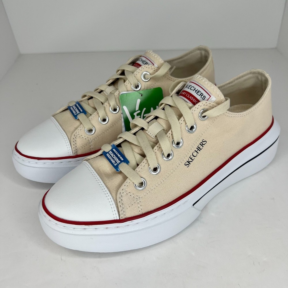 Skechers Womens 185073 Ivory Court Classics Cordova Low Top Size 9 Sneakers