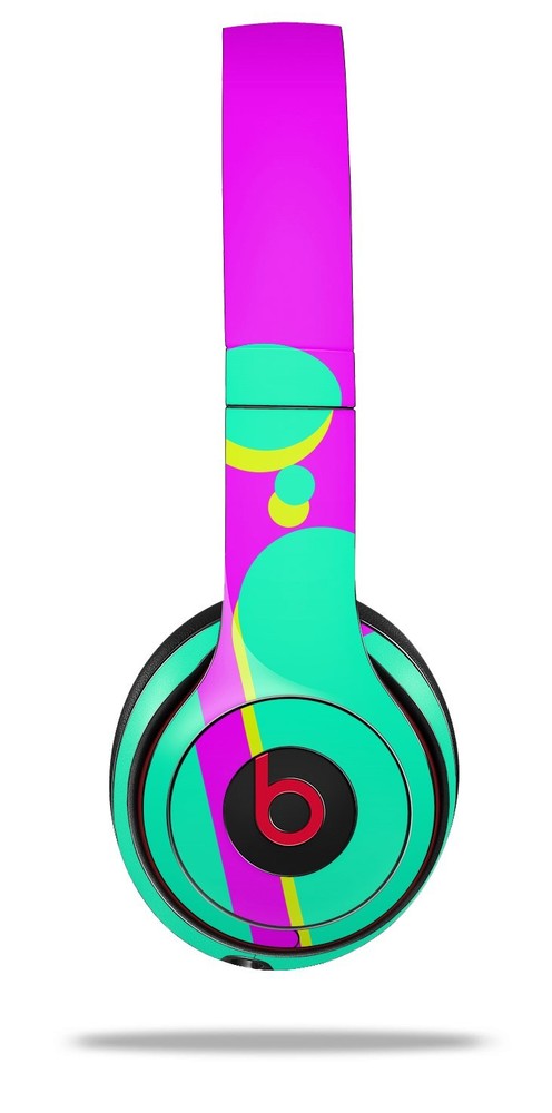 Skin Beats Solo 2 3 Drip Teal Pink Yellow Wireless Headphones NOT INCLUDED