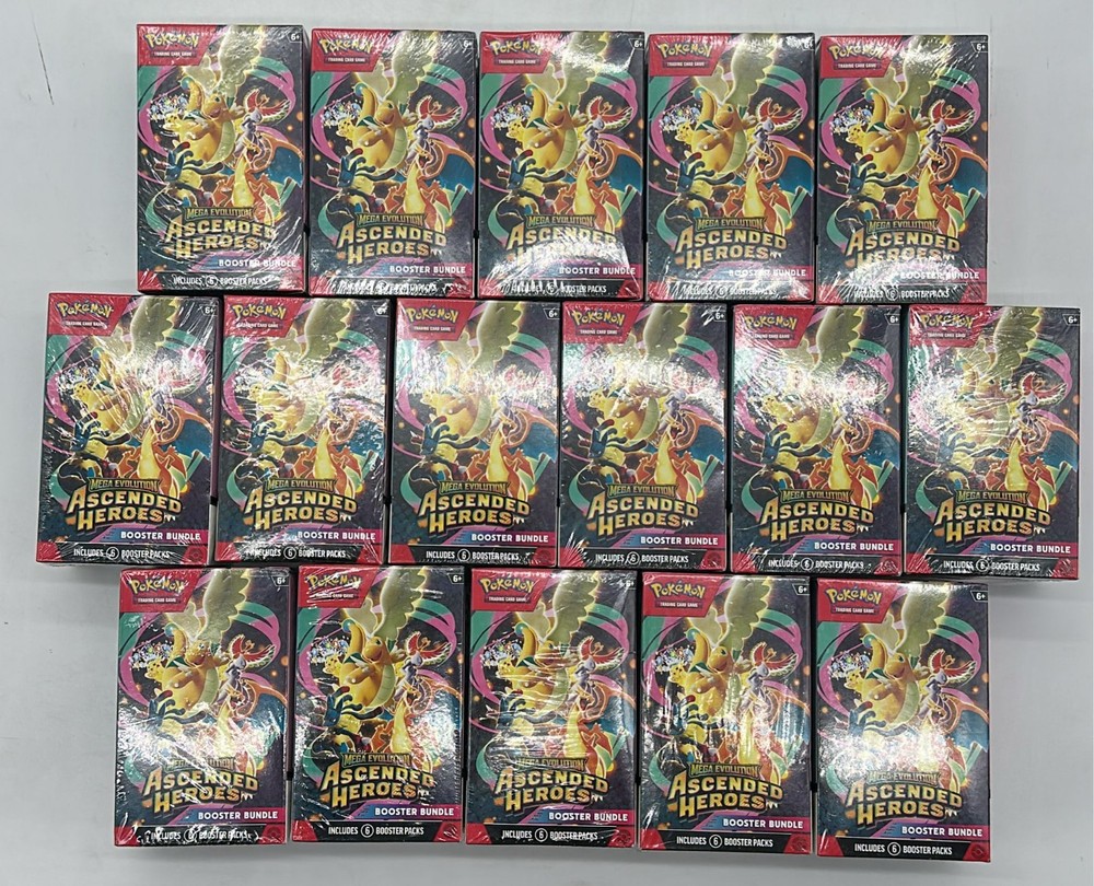 Lot of (16) Pokemon TCG Ascended Heroes Booster Bundles SEALED ME02.5PROBSTEIN123 is actively accepting CONSIGNMENTS !!