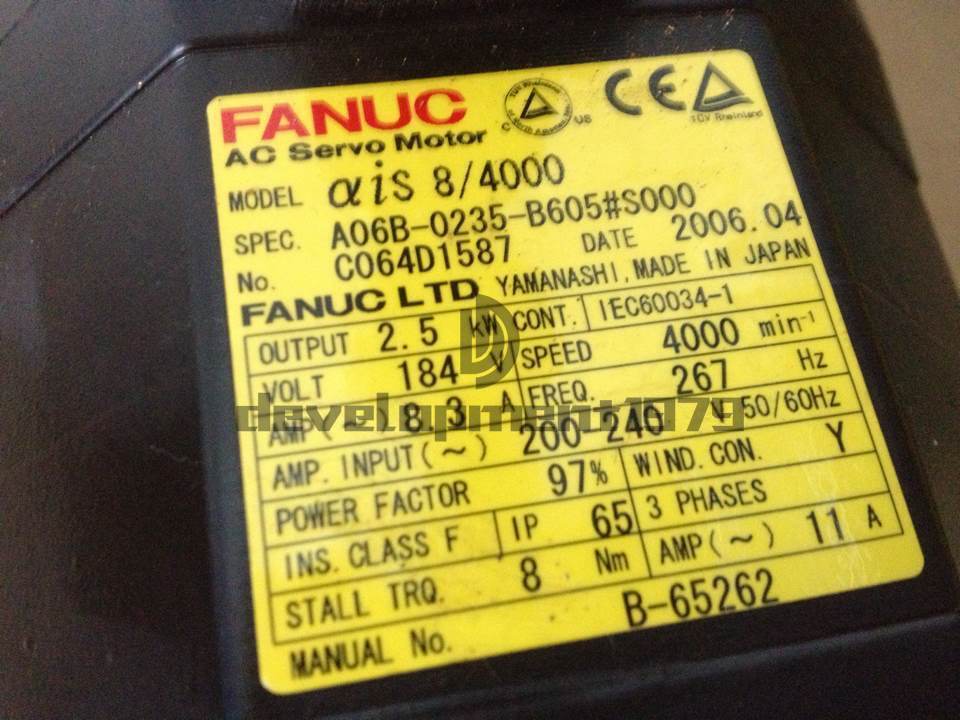 ONE NEW Fanuc AC Servo Motor A06B-0235-B605