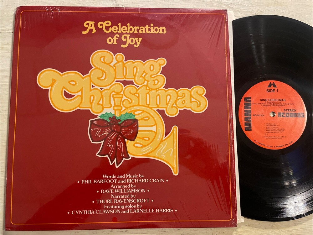 A Celebration Of Joy Sing Christmas LP Manna Christian Religious + Shrink M-