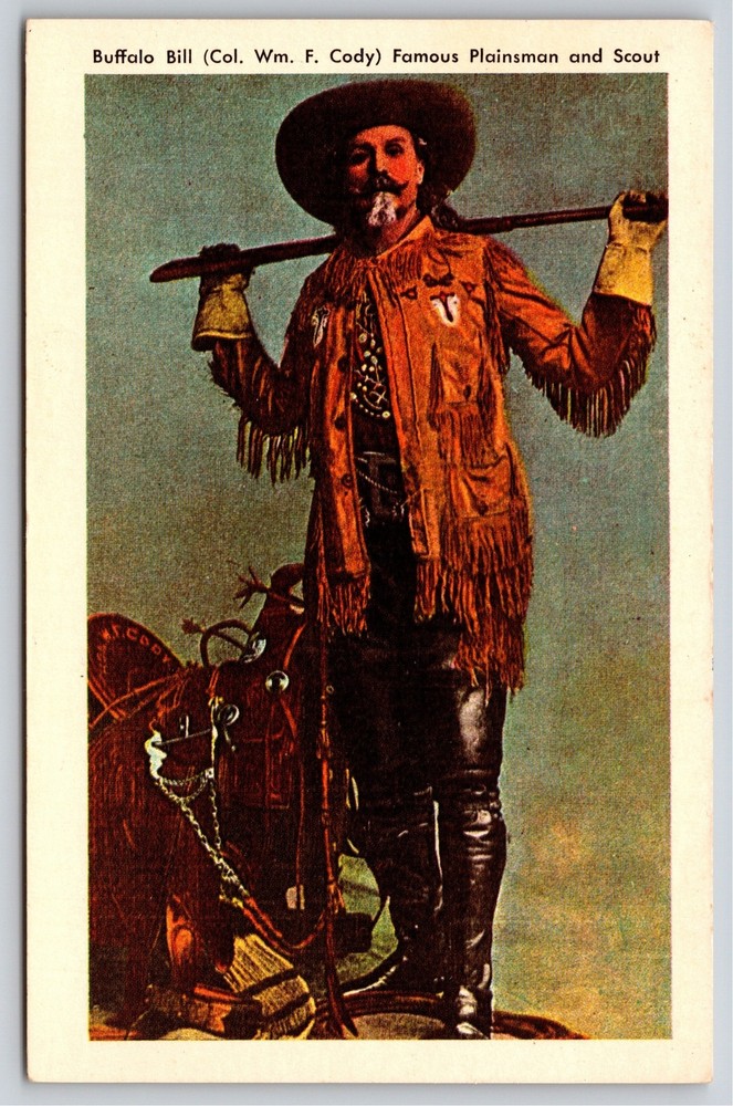 North Platte NE~Buffalo Bill's Home Town~Scout Rest Ranch~Vintage Postcard