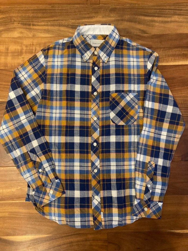 wings + horns Check Shirt TOMORROWLAND Size M Button Down