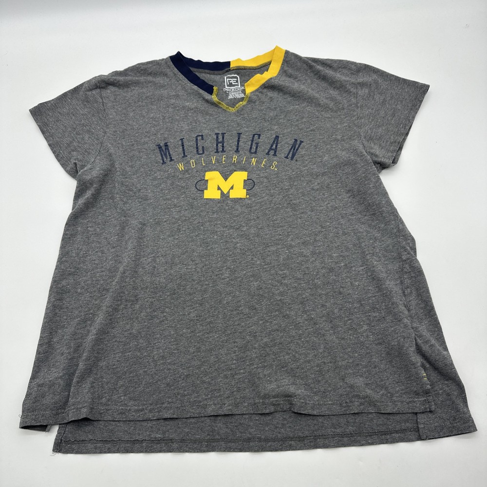 Michigan  Wolverines Proedge By Knights Apparel T-shirt Women L Gray..#23332