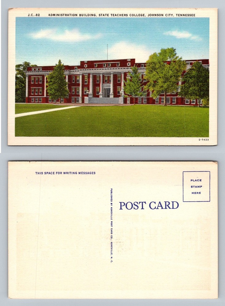 Johnson City TN-Tennessee State Teachers College Admin Building Vintage Postcard